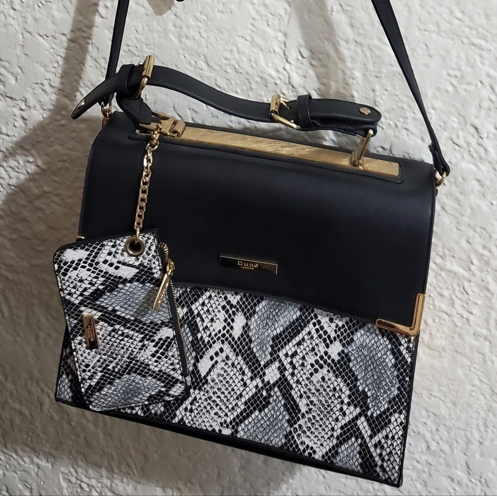 Snakeskin purse with wallet attached